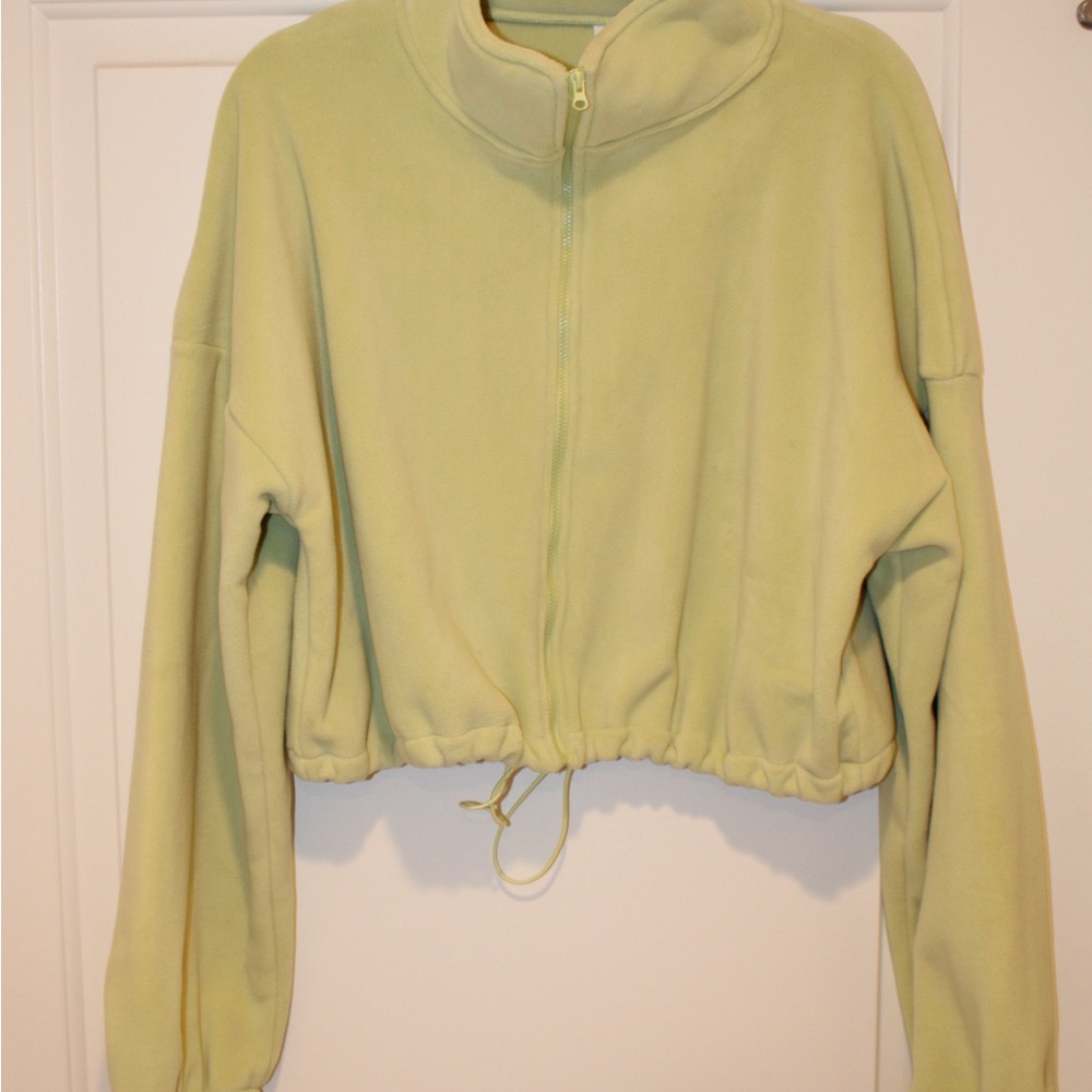 Amazon Women's Light Green Fleece Jacket